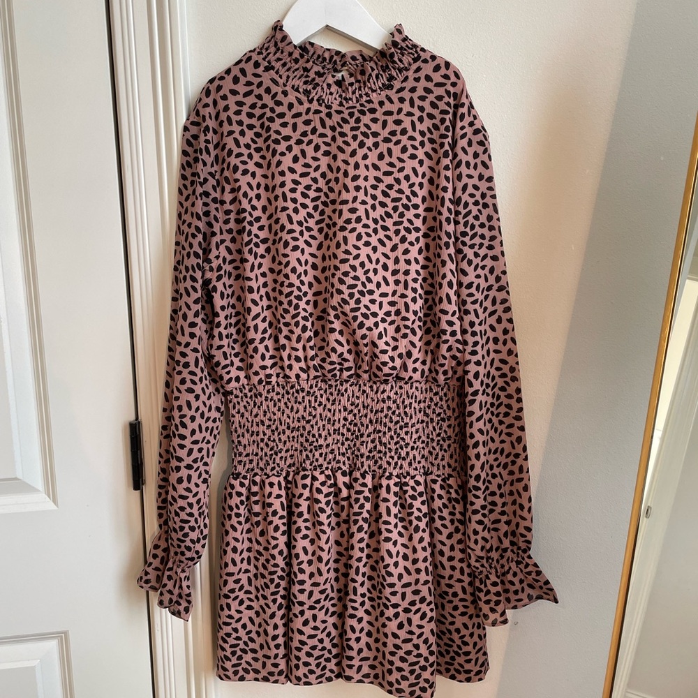 She+sky spotted dress